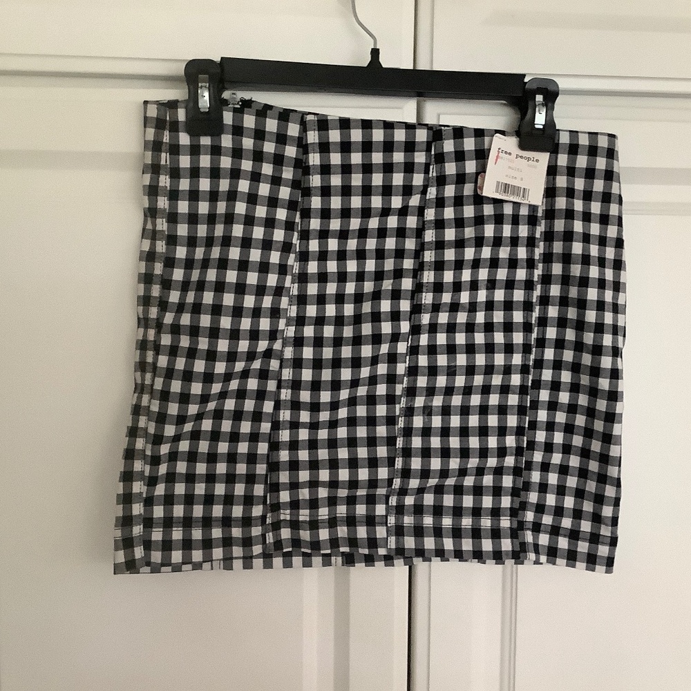 Free People Black and White Pencil Skirt Size 8 NWT